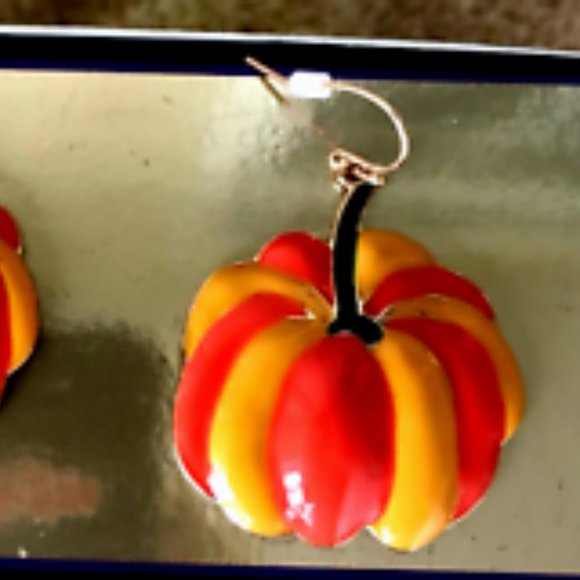 Pumpkin Earrings Dangle Hooks Thanksgiving New Fall Jewelry Festival Har… - Picture 7 of 12